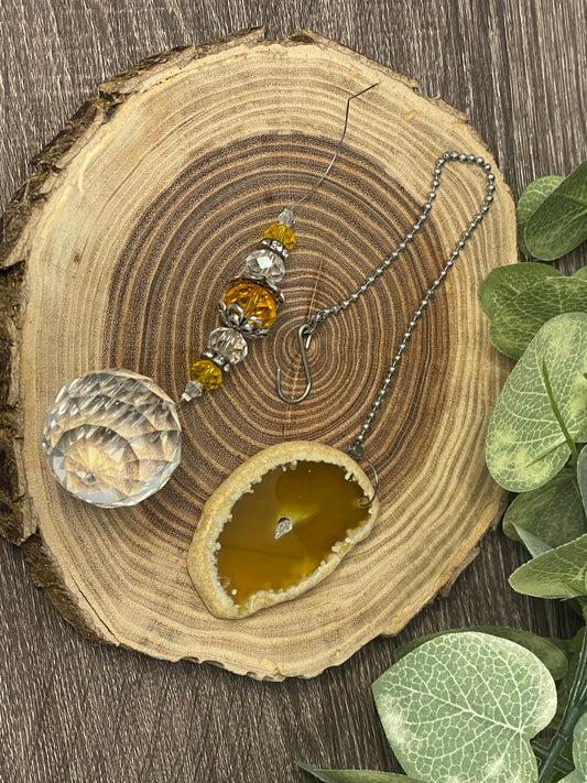 Misfit Geode Sun Catcher - Yellow