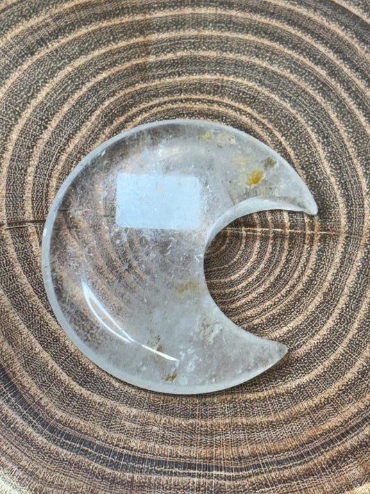 Clear Quartz Moon Carvings