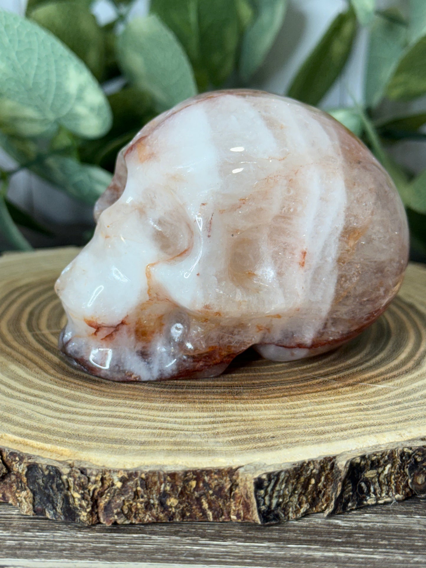Fire Quartz Skull