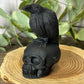 Skull & Bird Obsidian Carving