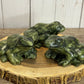 Frog Carvings - Green Jade