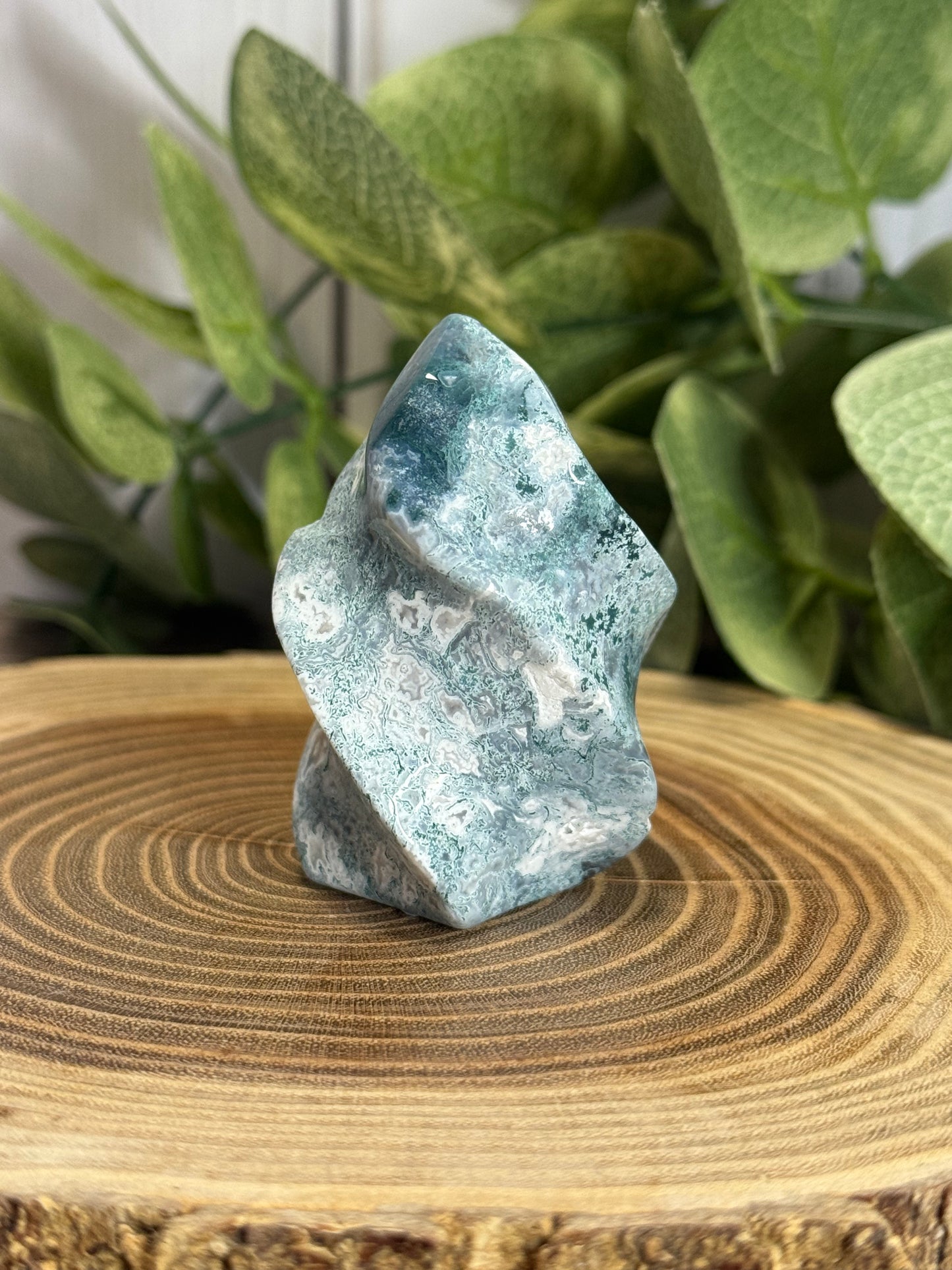 Moss Agate Smaller Flames