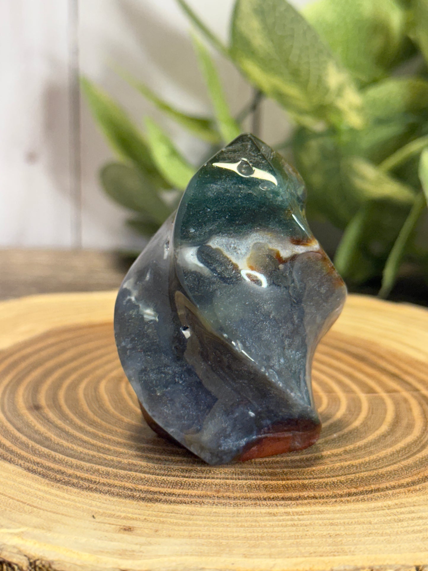 Moss Agate Smaller Flames
