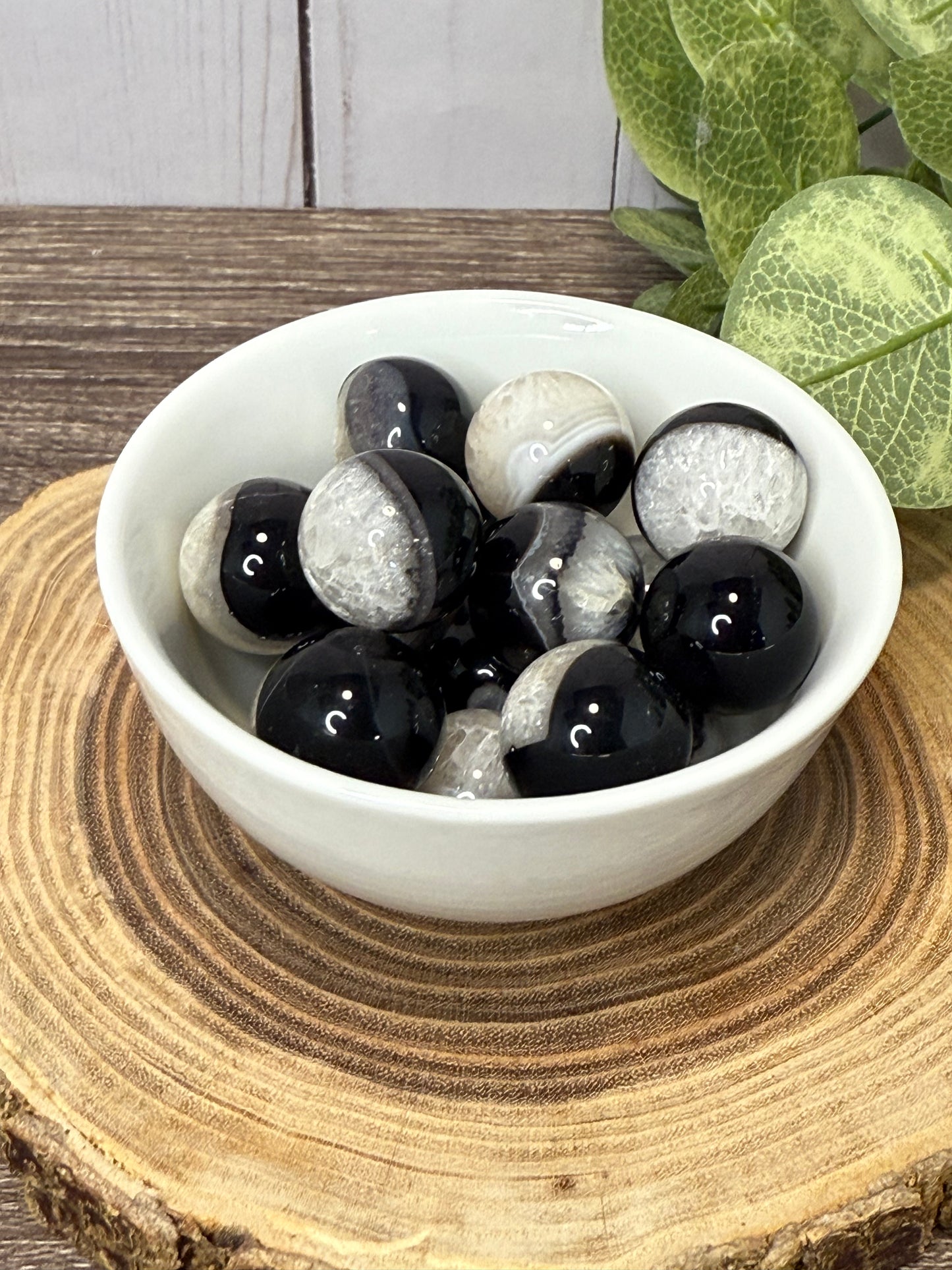 Black Agate Mini Spheres