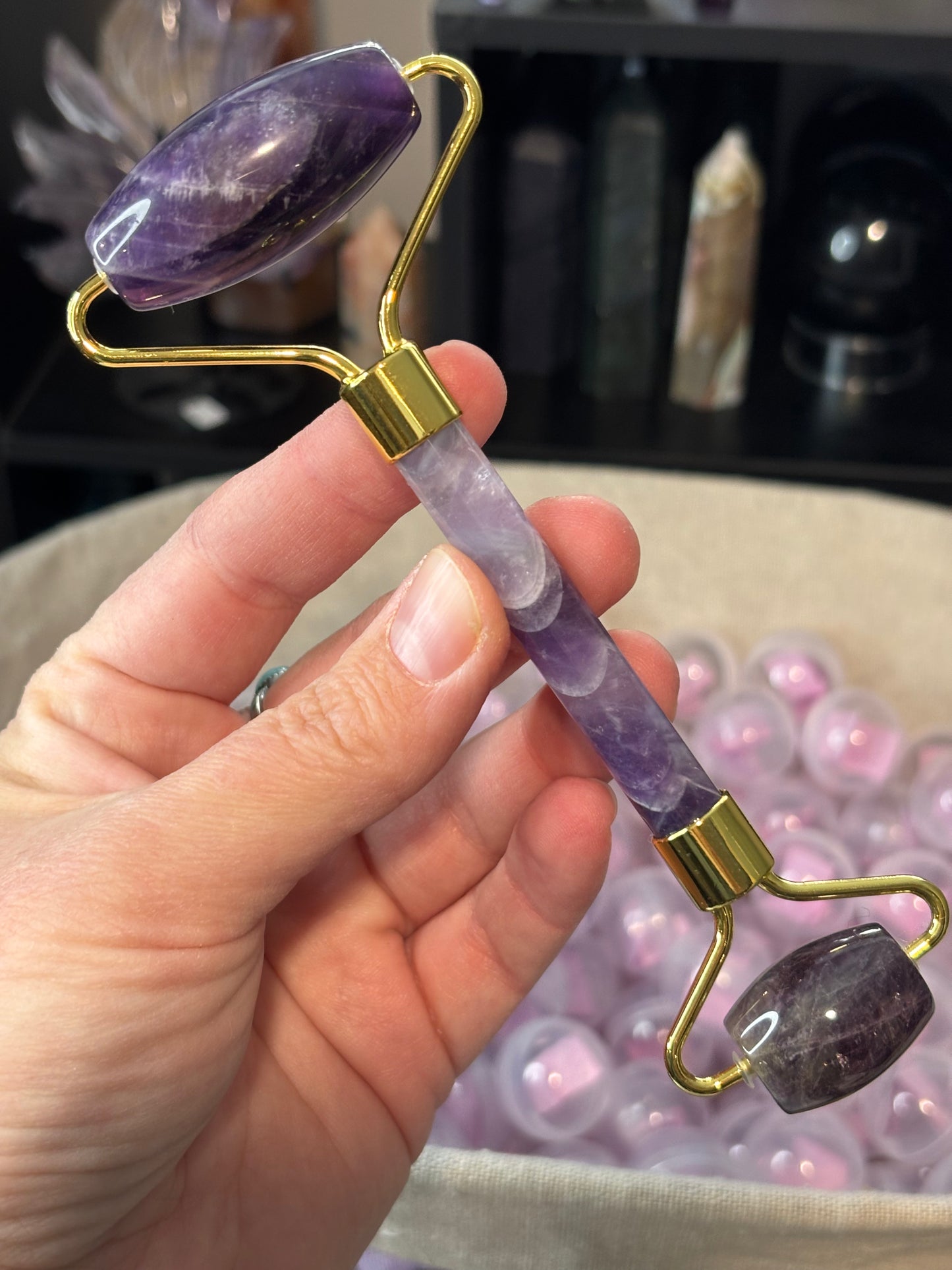 Chevron Amethyst Face Roller