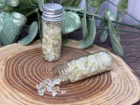 Citrine Crystal Chip Bottle (High Quality)