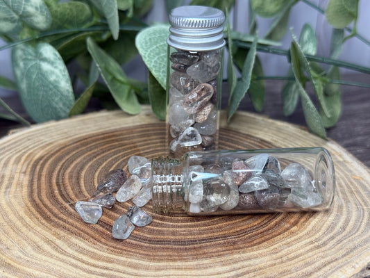 Garden Quartz Crystal Chip Bottle