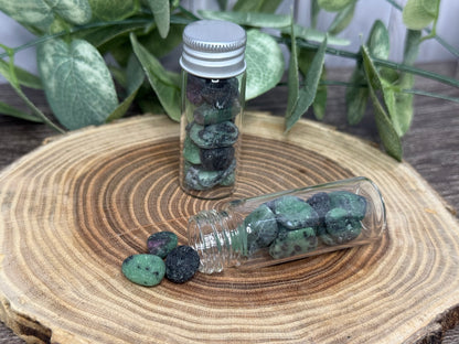 Ruby and Zoisite Crystal Chips