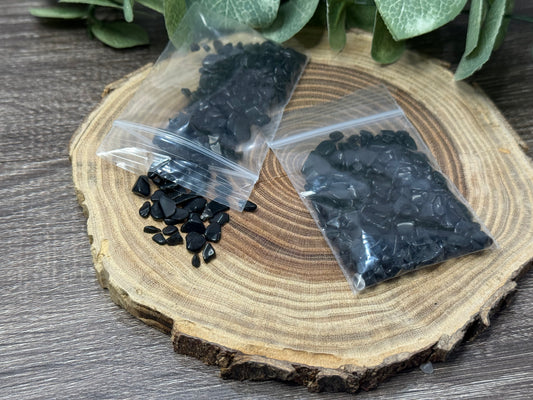 Black Obsidian (small) Crystal Chip Bag