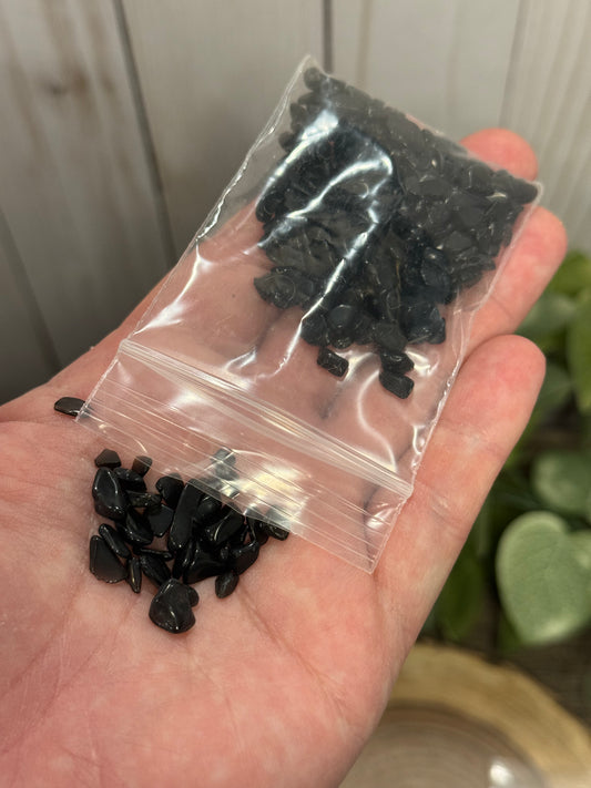 Black Obsidian (small) Crystal Chip Bag