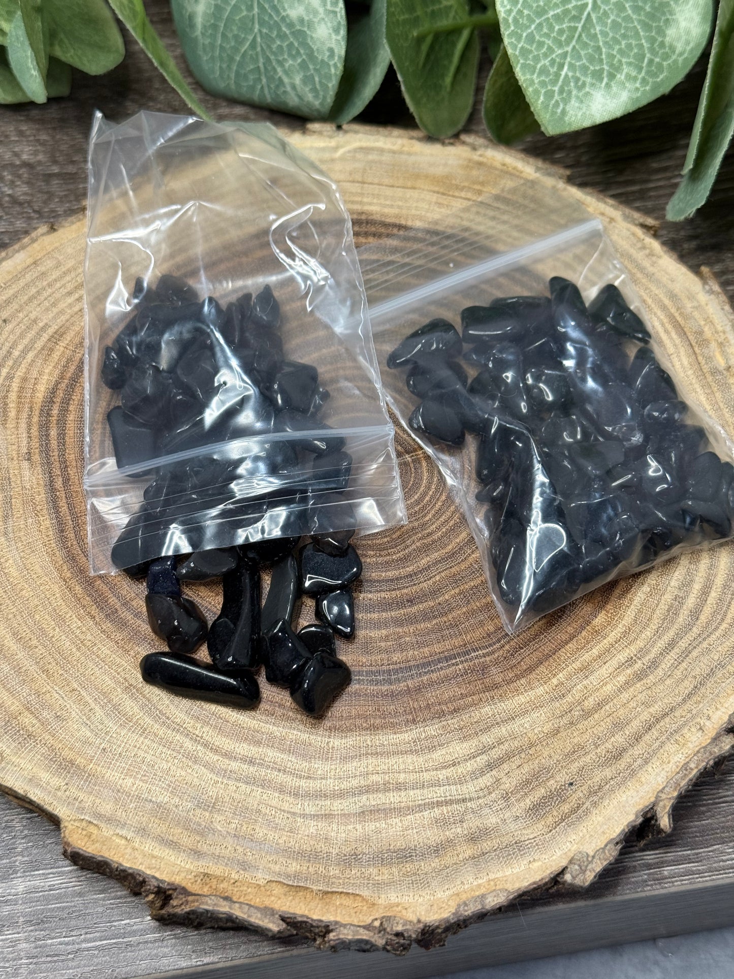 Black Obsidian (large) Crystal Chip Bag