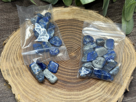 Lapis Lazuli Crystal Chip Bag