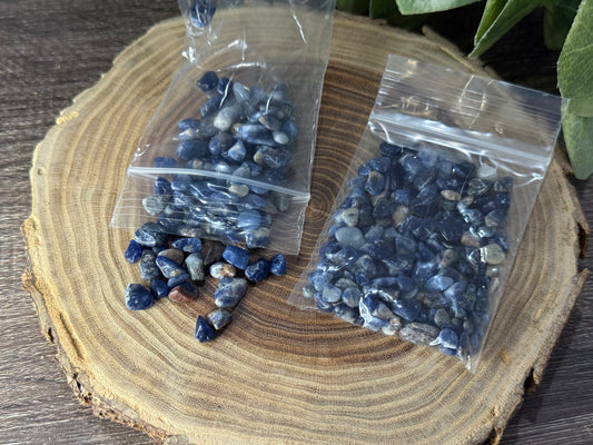 Sodalite Crystal Chip Bag (Small chips)