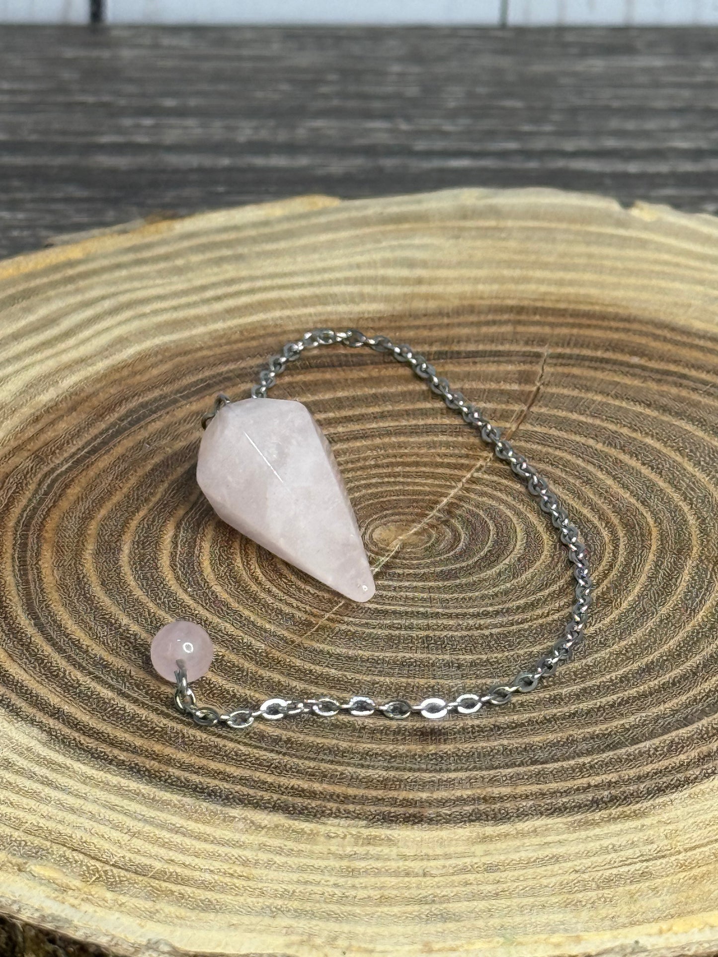 Pendulum Tapered Style - Rose Quartz