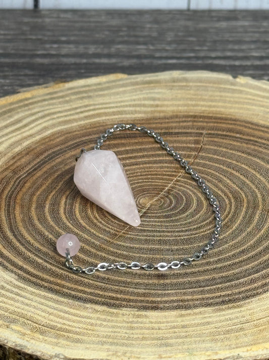 Pendulum Tapered Style - Rose Quartz