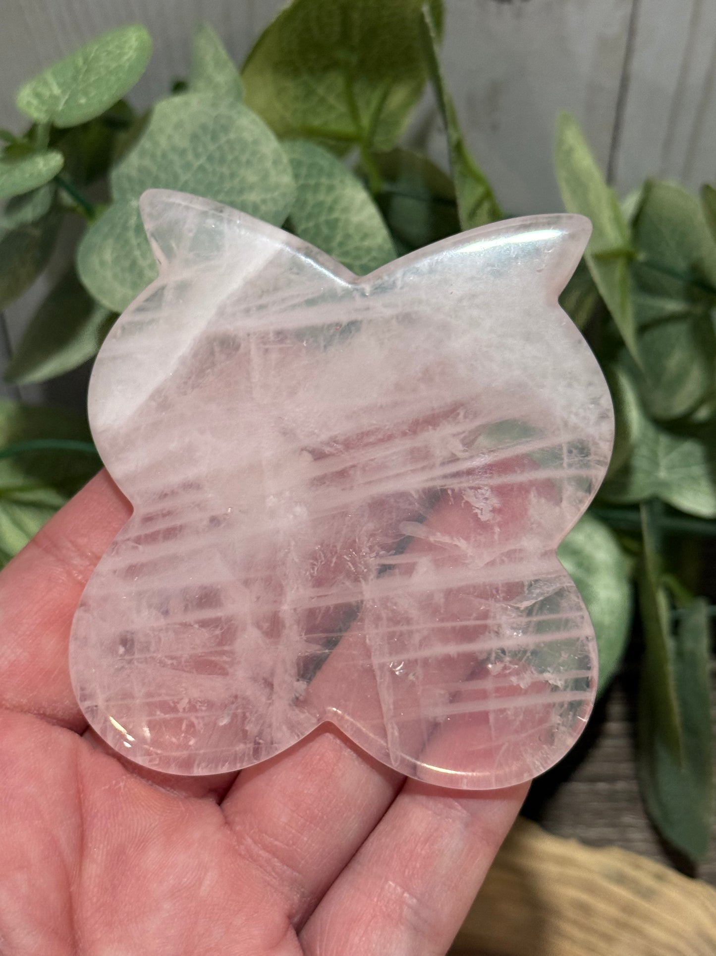 Gua Sha - Rose Quartz Heart, Butterfly, Cloud
