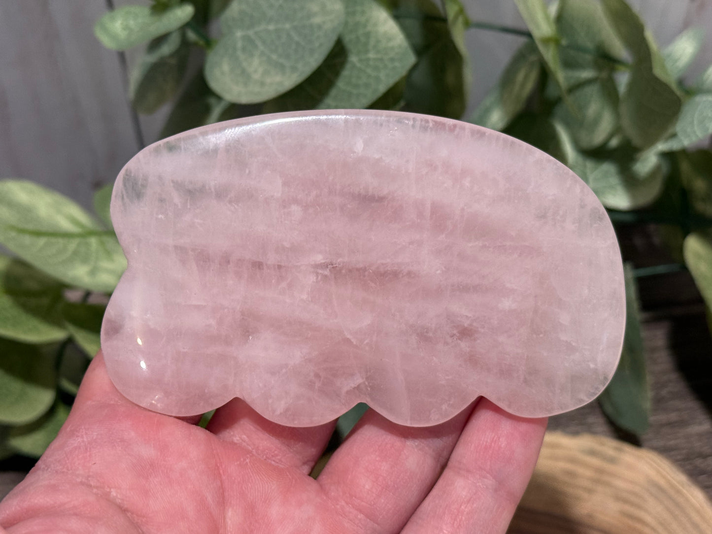 Gua Sha - Rose Quartz Heart, Butterfly, Cloud