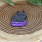 Crazy Cat Lady Pin - Grey and Purple