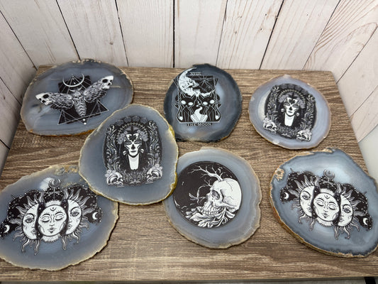 Agate Slab with Designs