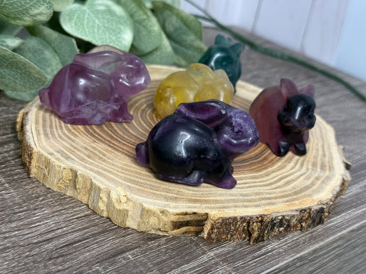 Fluorite Rabbit Carvings