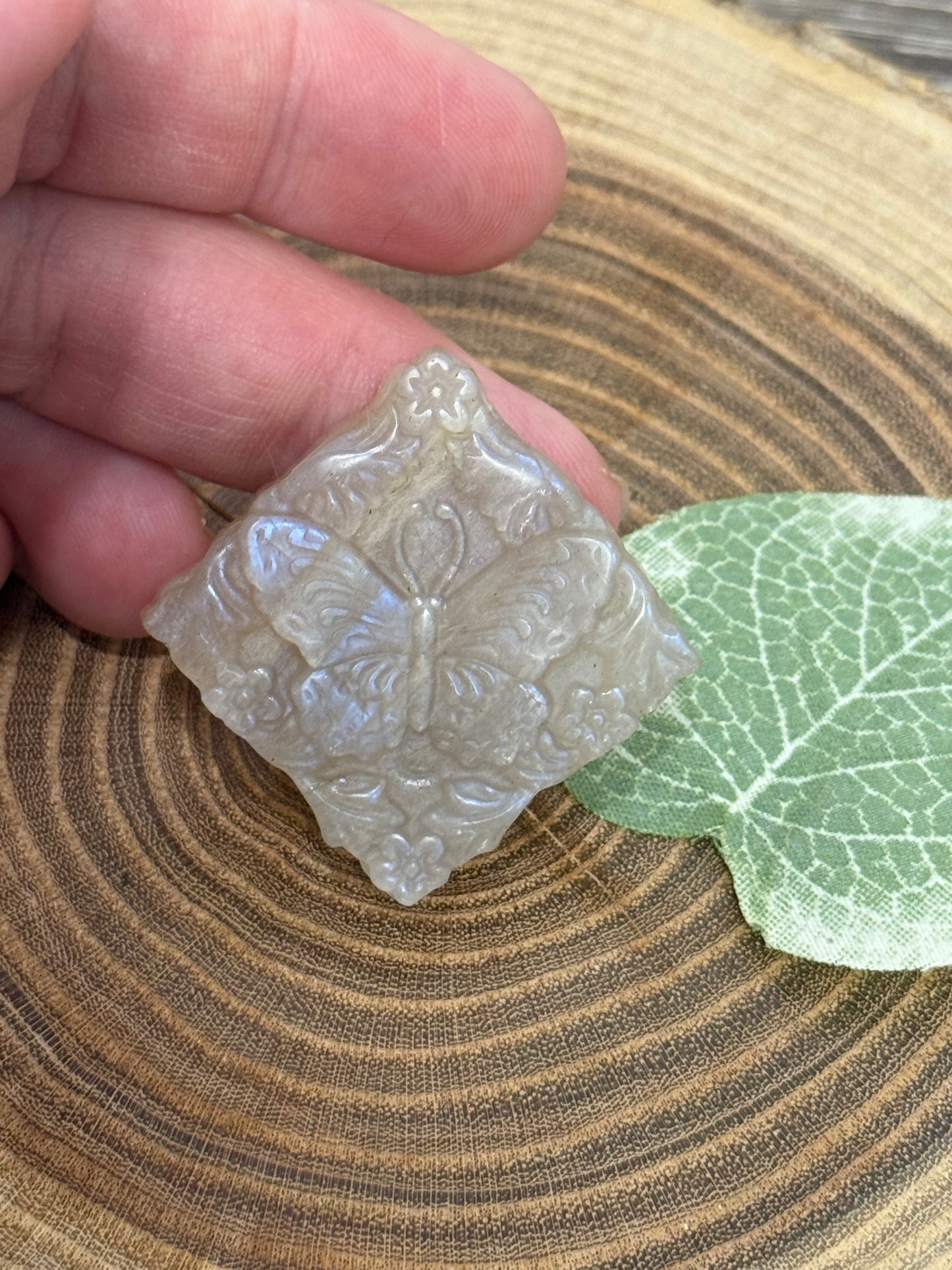 Moonstone Butterfly Carvings