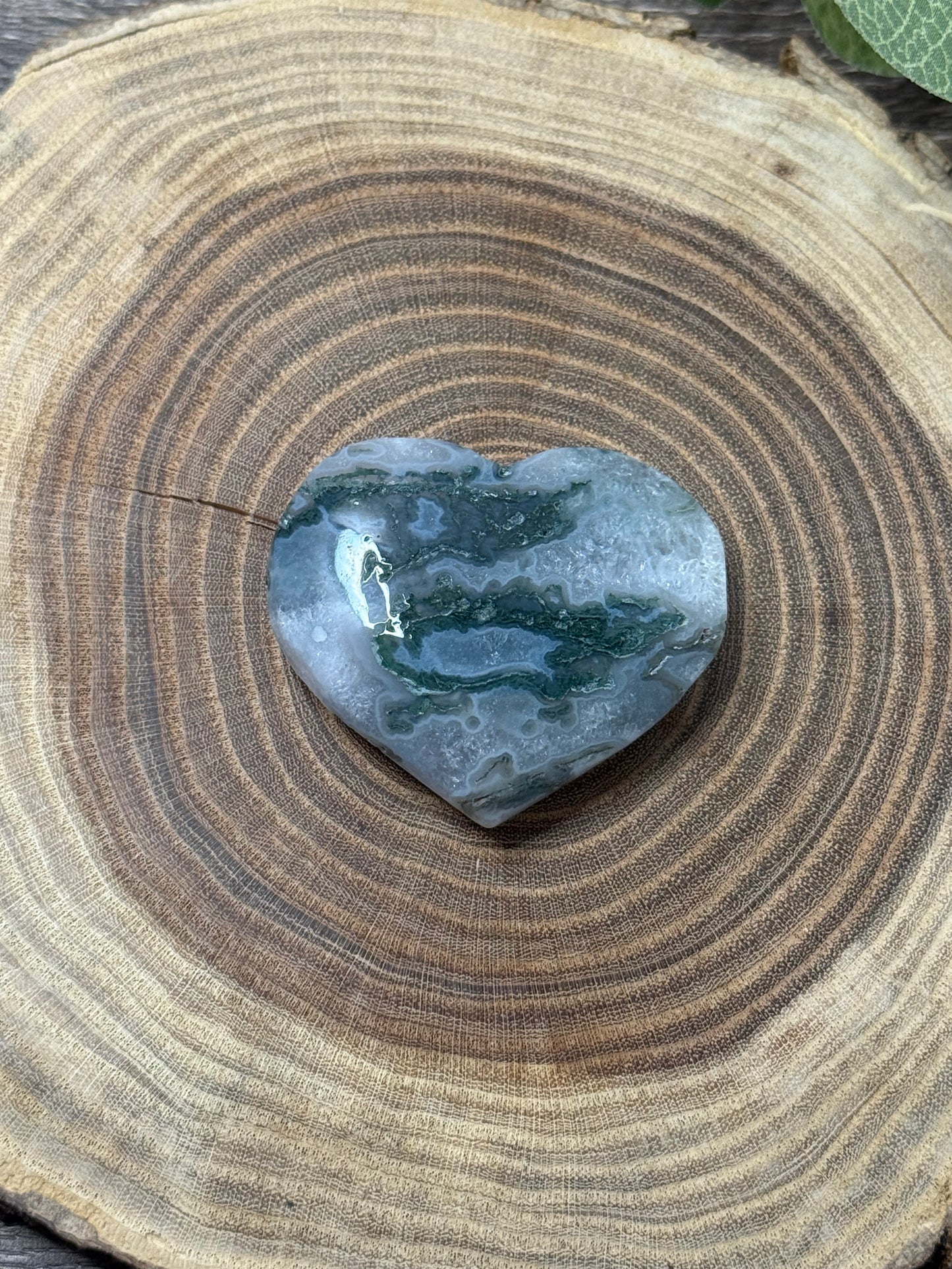 Moss Agate Hearts