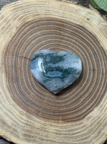 Moss Agate Hearts