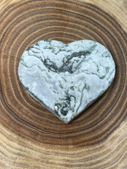 Moss Agate Hearts