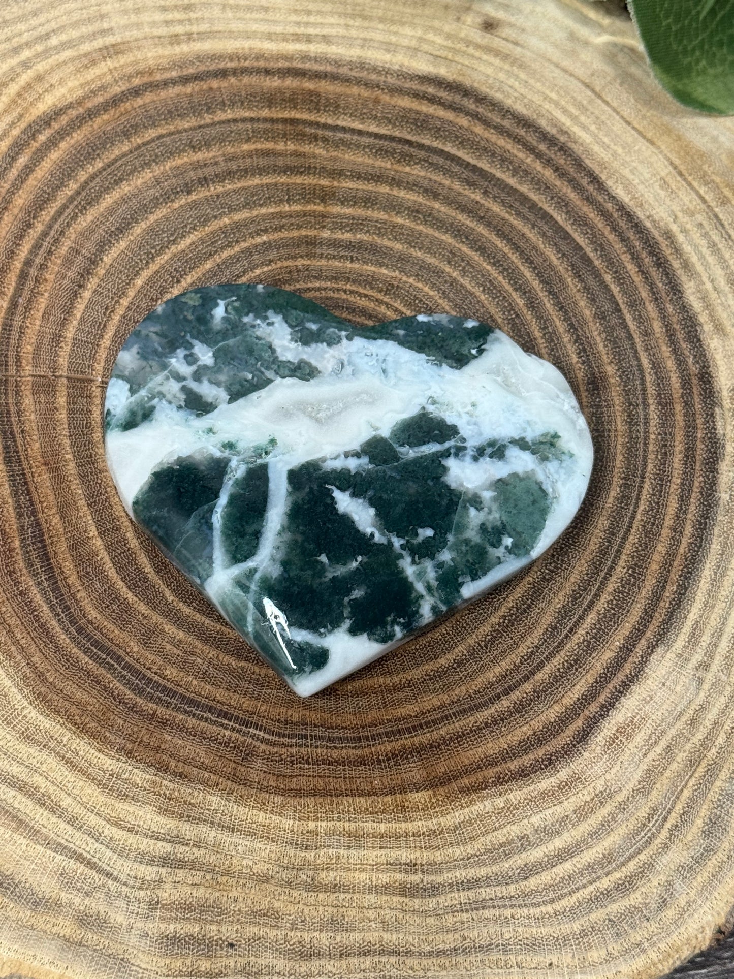 Moss Agate Hearts