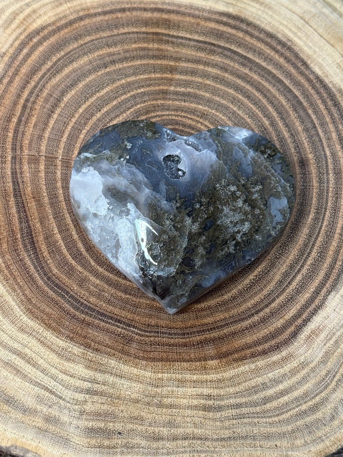 Moss Agate Hearts