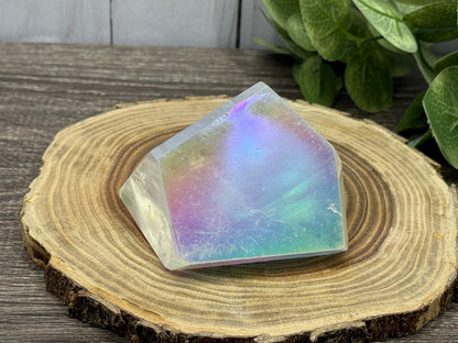 Clear Quartz Aura Coated Freeforms