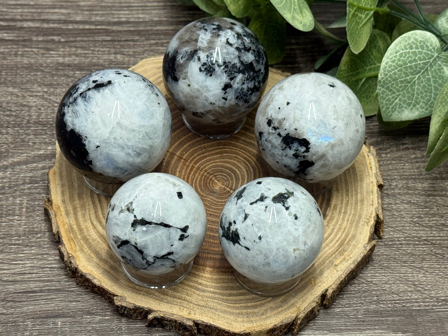 Rainbow Moonstone Spheres