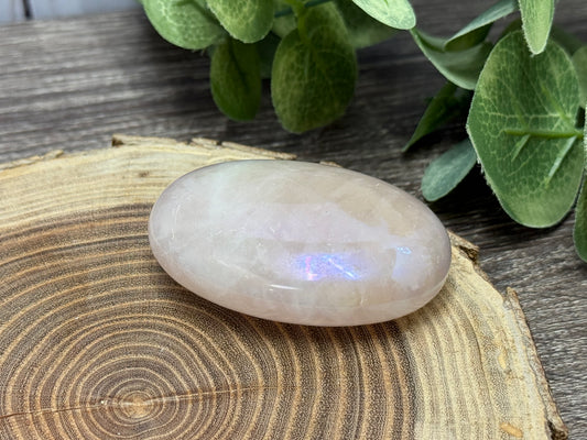 Aura Rose Quartz Palm Stone
