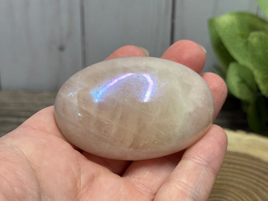 Aura Rose Quartz Palm Stone
