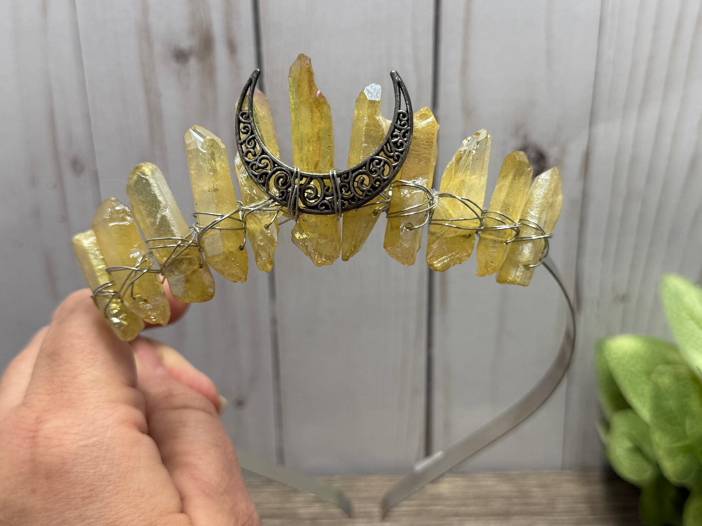 Aura Coated Hair Band - slightly tarnished