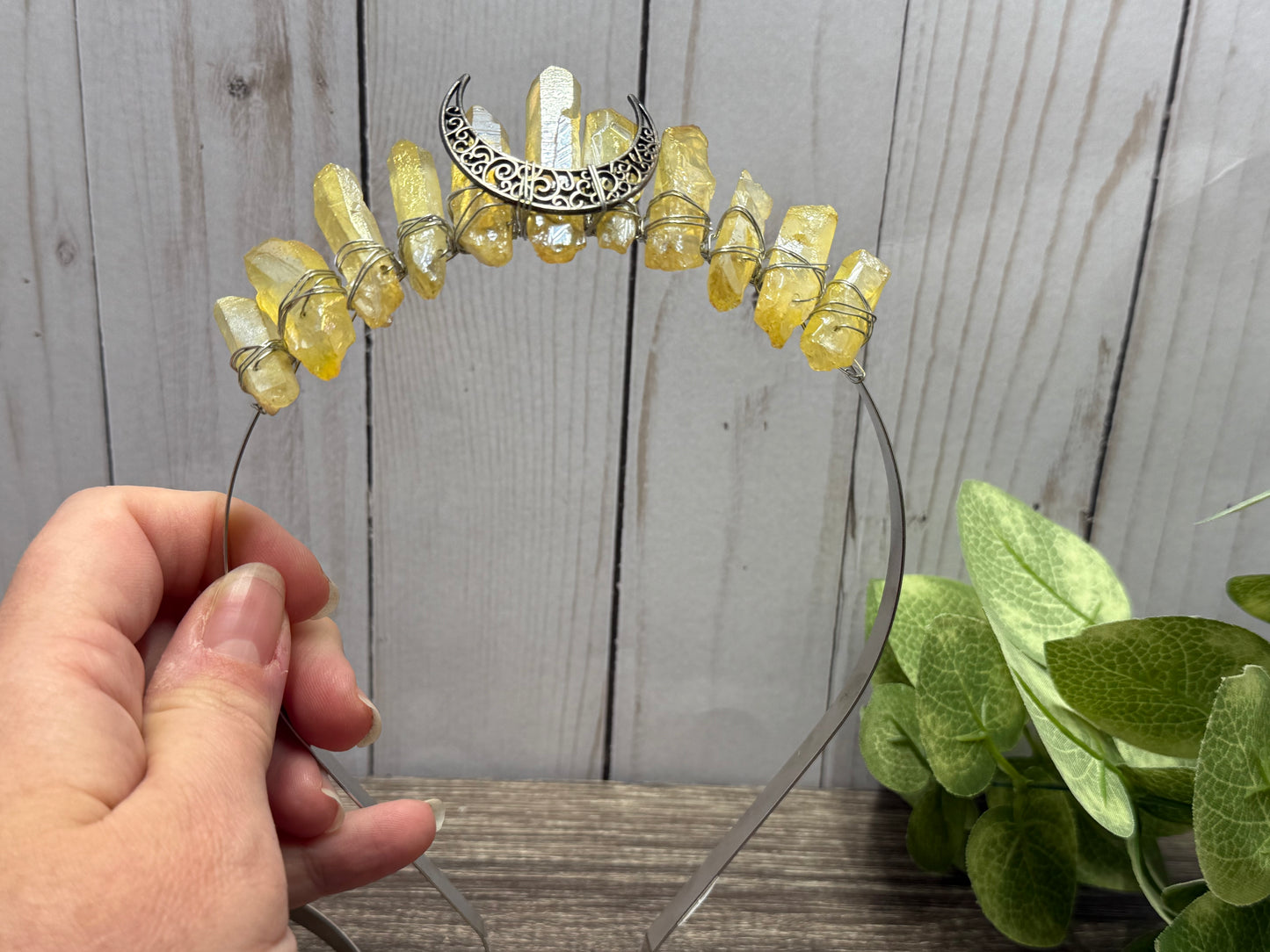 Aura Coated Hair Band - slightly tarnished