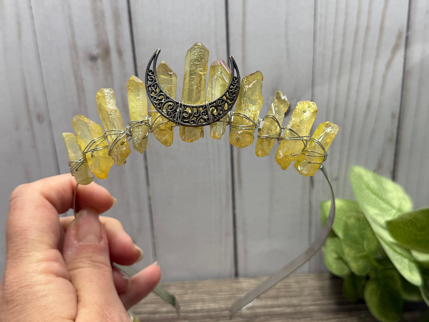 Aura Coated Hair Band - slightly tarnished