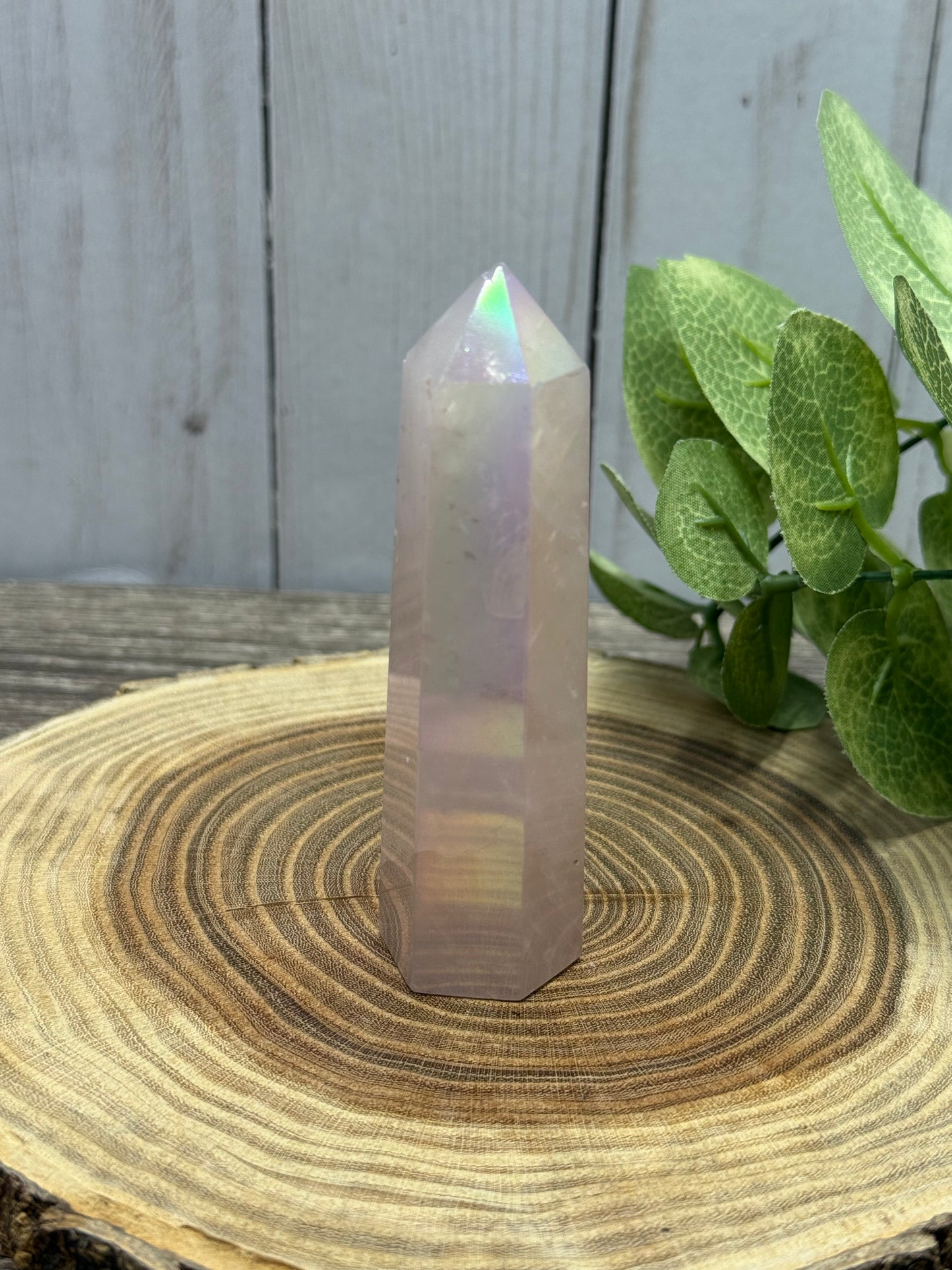 Misfit Aura Rose Quartz Tower - chipped tip 22U