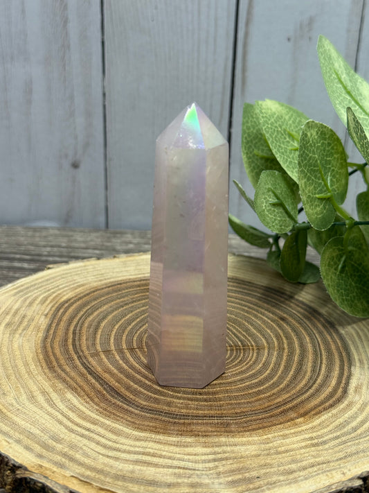 Misfit Aura Rose Quartz Tower - chipped tip 22U