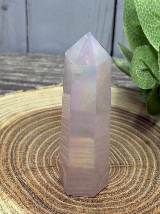 Misfit Aura Rose Quartz Tower - chipped tip 22U