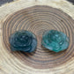 Misfit Fluorite Rose Carvings - chipped