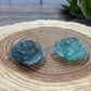 Misfit Fluorite Rose Carvings - chipped