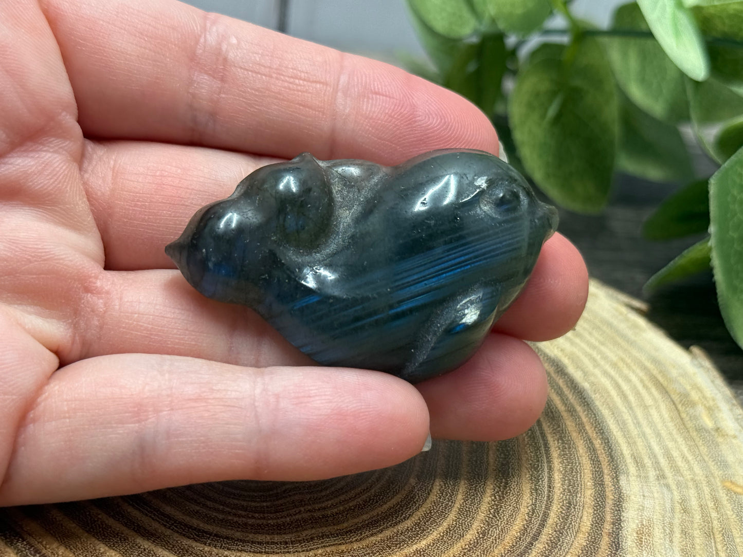 MISFIT Labadorite Dolphin Carving - chipped