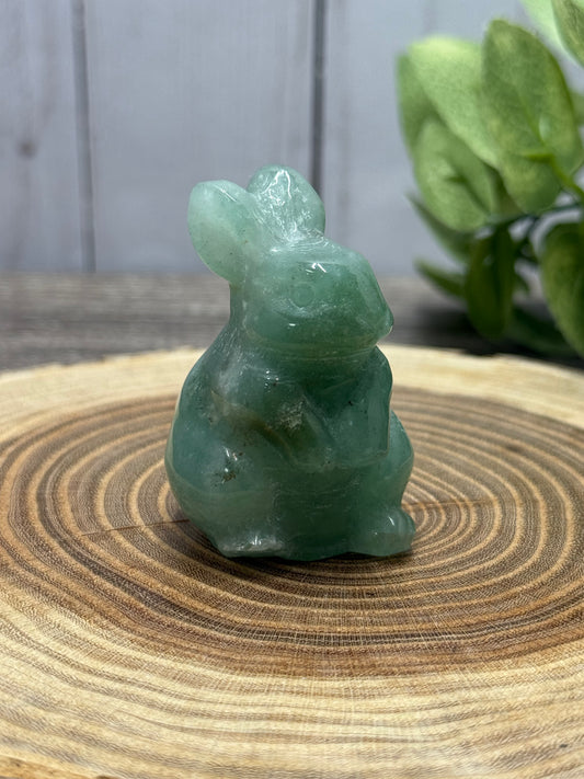 Misfit Bunny - Green Aventurine - chipped foot