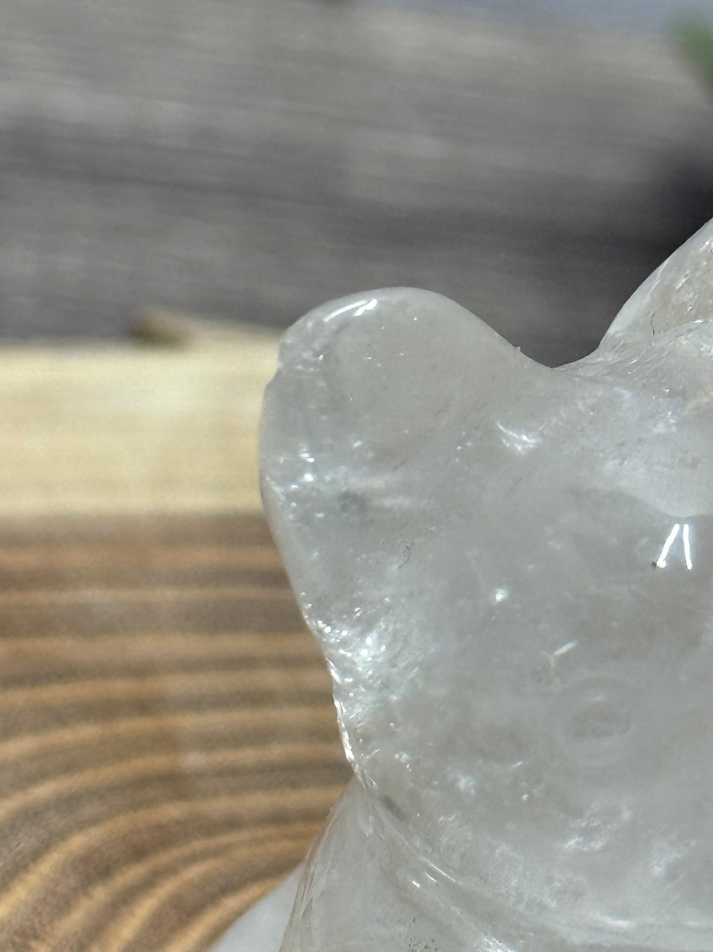 Misfit Clear Quartz Frenchie Dog