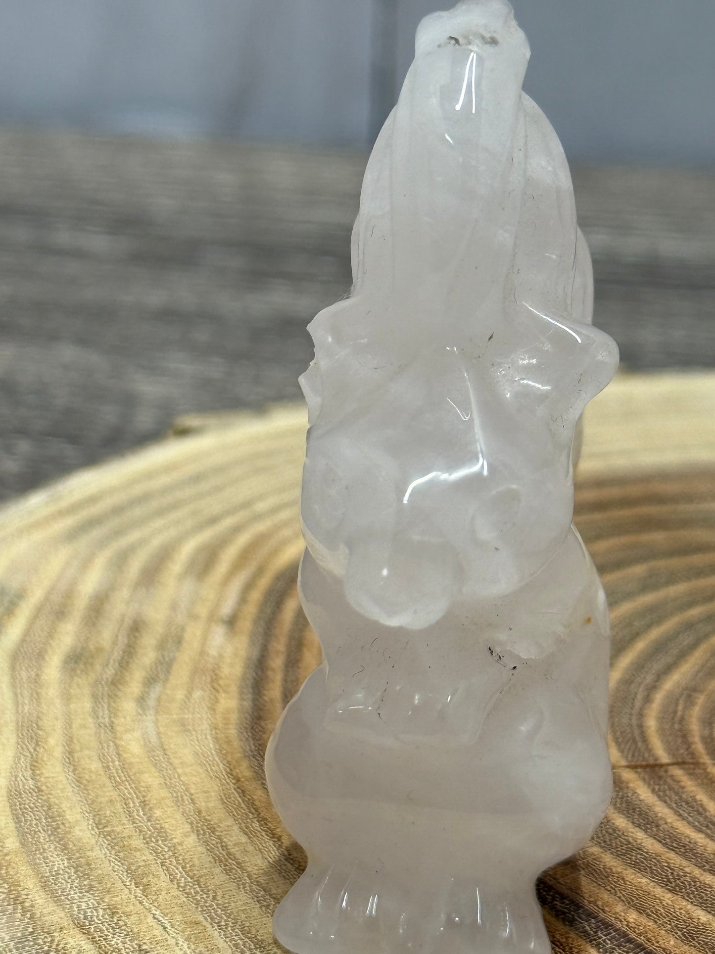 Misfit Rose Quartz Squirrel Carvings - chipped ear
