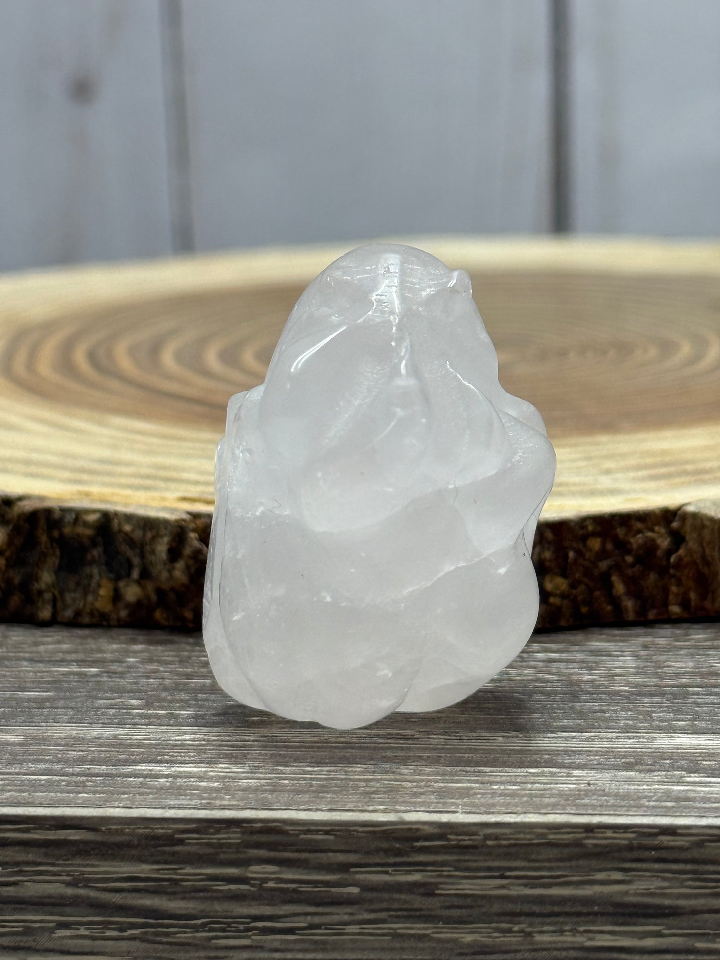 MISFIT Nine Tailed Fox Rose Quartz -chipped + won't stand