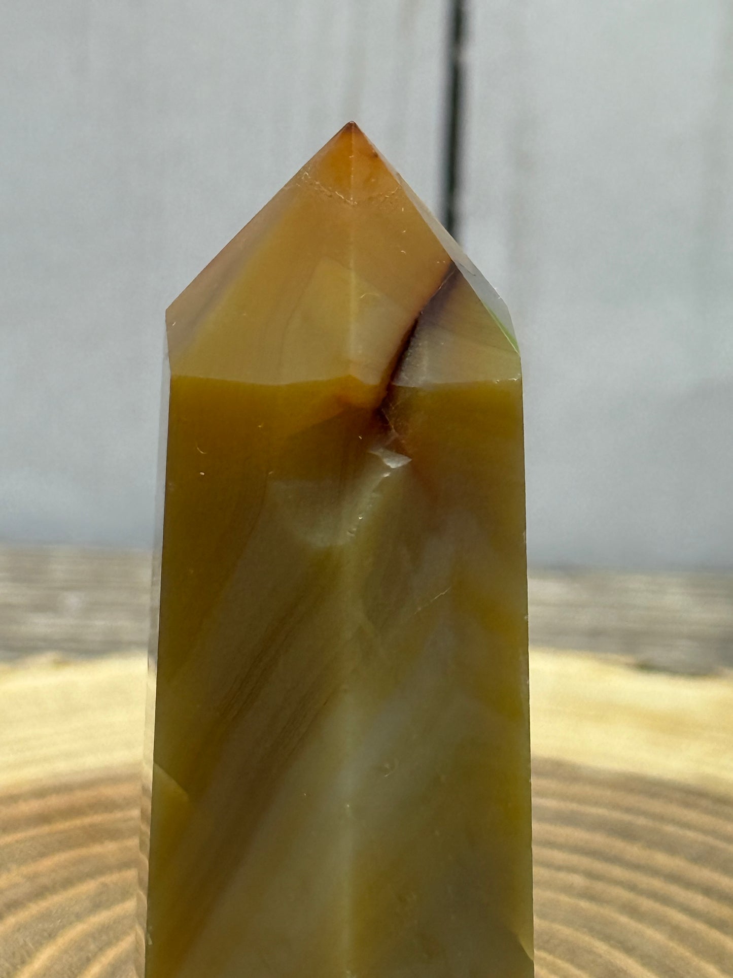 Misfit Carnelian & Agate Tower - chipped side