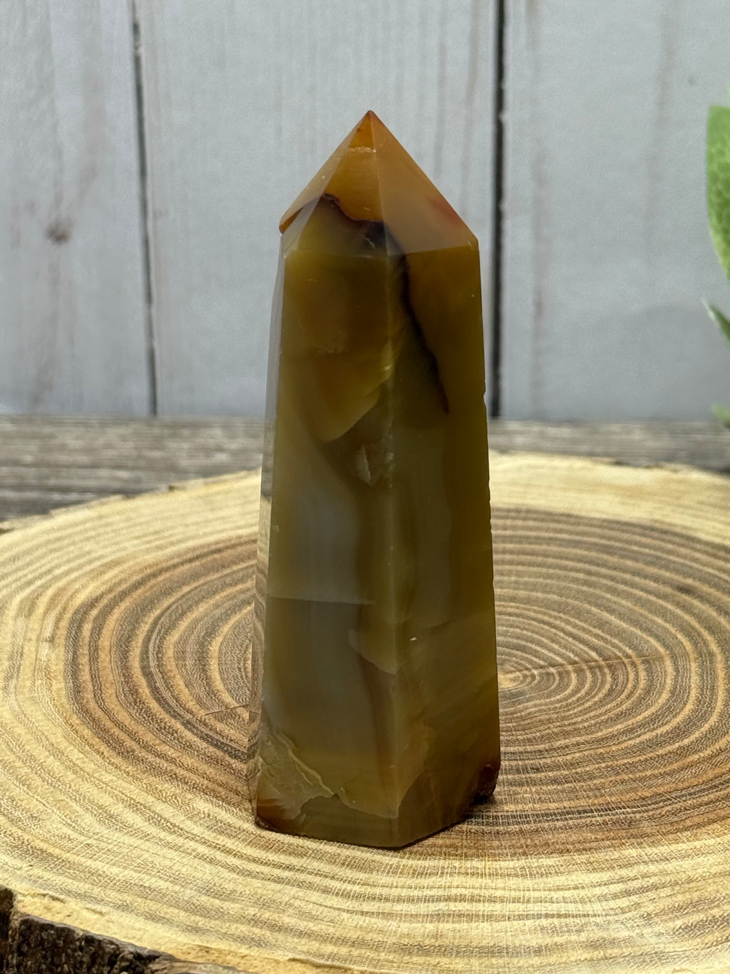 Misfit Carnelian & Agate Tower - chipped side