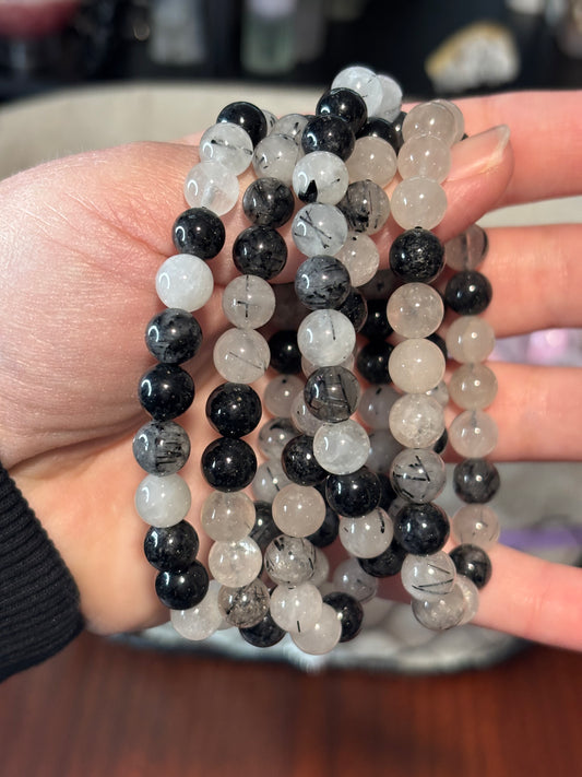 Tourmalated Quartz - Bracelet 8 mm